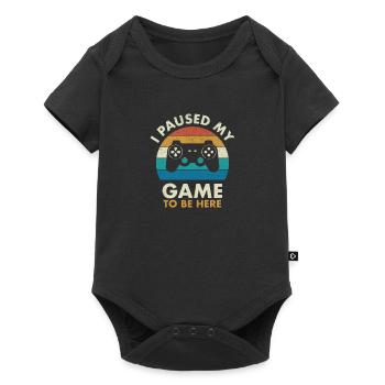 Vintage, j'ai mis mon jeu en pause - Body à manches courtes Premium Bébé - noir - Devant