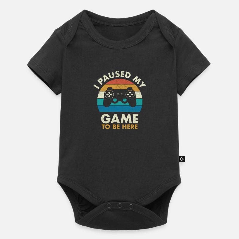 Vintage, j'ai mis mon jeu en pause - Body à manches courtes Premium Bébé - noir