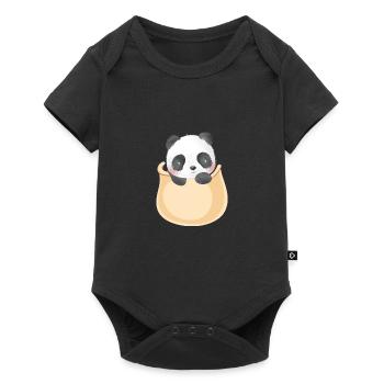 Marsupium Bébé Panda - Body à manches courtes Premium Bébé - noir - Devant