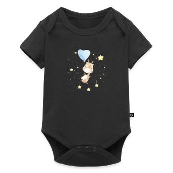 Adorable Giraffe In Space - Baby Premium short-sleeve bodysuit - black - Front