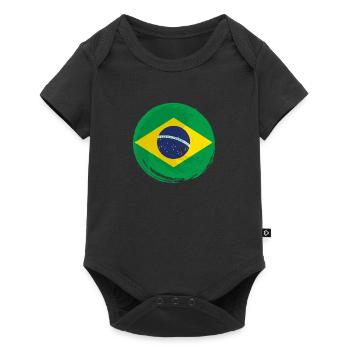 Brésil Drapeau Brésilien Drapeau Amérique du Sud - Body à manches courtes Premium Bébé - noir - Devant