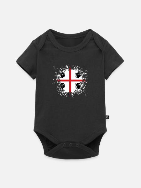 Sardaigne Drapeau Klecks Drapeau sarde Splash - Body à manches courtes Premium Bébé - noir
