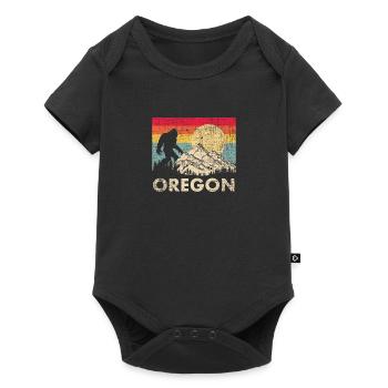Oregon Bigfoot, Vintage, Retro - Baby Premium Kurzarmbody - Schwarz - Vorne