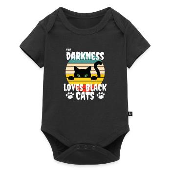 darkness loves black cats gift idea - Baby Premium short-sleeve bodysuit - black - Front