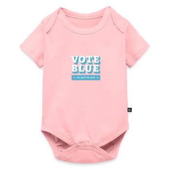 Votez bleu peu importe qui, vague bleue - Body à manches courtes Premium Bébé - rose - Devant