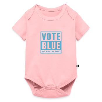 Votez bleu peu importe qui, vague bleue - Body à manches courtes Premium Bébé - rose - Devant