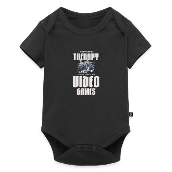 Je n’ai pas besoin de thérapie, j’ai juste besoin de mes jeux vidéo - Body à manches courtes Premium Bébé - noir - Devant
