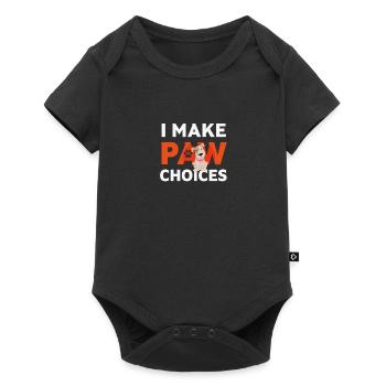 Ich treffe Pfotenentscheidungen, ich treffe schlechte Entscheidungen Hundeliebhaber - Baby Premium Kurzarmbody - Schwarz - Vorne