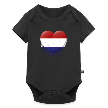Pays-Bas Drapeau Hollande Drapeau néerlandais - Body à manches courtes Premium Bébé - noir - Devant