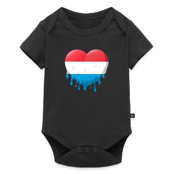 Drapeau luxembourgeois Drapeau luxembourgeois Accueil - Body à manches courtes Premium Bébé - noir - Devant