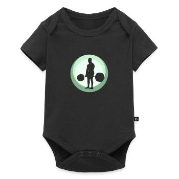 Weightlifting Deadlift Gym - Baby Premium short-sleeve bodysuit - black - Front