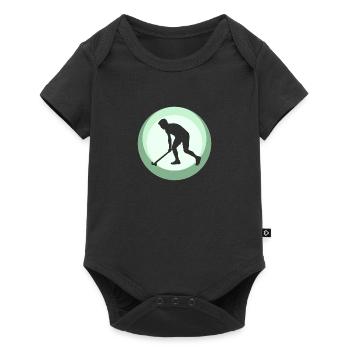 Bâton de hockey sur gazon Hockey en salle - Body à manches courtes Premium Bébé - noir - Devant