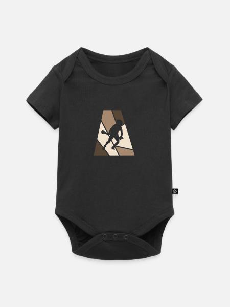Intercrosse Lacrosseschläger box - Baby Premium Kurzarmbody - Schwarz