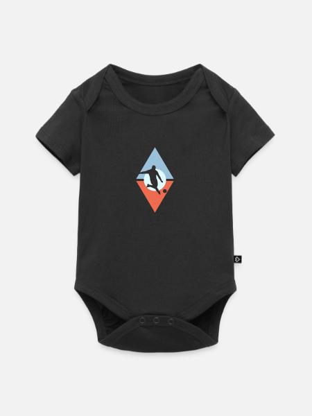 Fußball Kick - Baby Premium Kurzarmbody - Schwarz