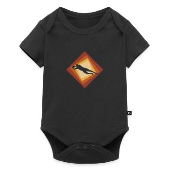 Kicken Torwart - Baby Premium Kurzarmbody - Schwarz - Vorne