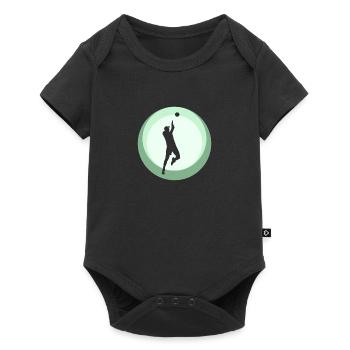 Volleyball Dredging - Baby Premium short-sleeve bodysuit - black - Front