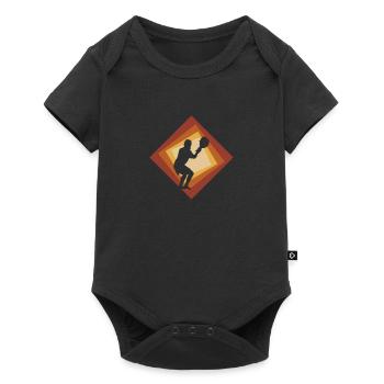 Intercrosse field Lacrosse Racket - Baby Premium short-sleeve bodysuit - black - Front