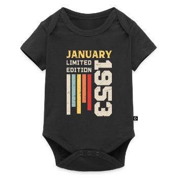 Janvier 1953 - Cadeau anniversaire Janvier 1953 - Body à manches courtes Premium Bébé - noir - Devant