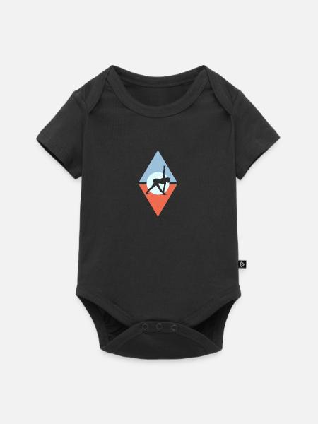 Mantra Yin - Baby Premium Kurzarmbody - Schwarz