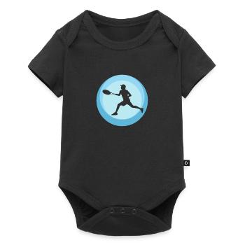 Tennis Coup droit revers Raquette de tennis - Body à manches courtes Premium Bébé - noir - Devant