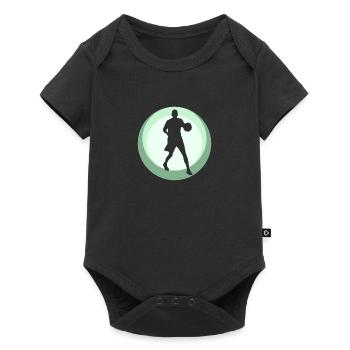 Basketball Basketballer Hoop - Baby Premium Kurzarmbody - Schwarz - Vorne