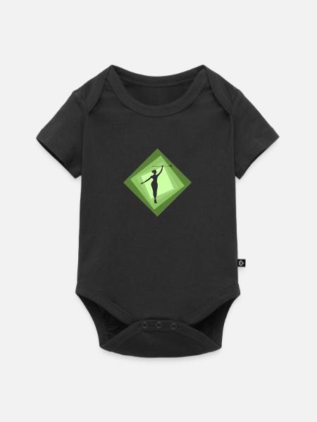 Stabdrehen Baton Twirling Tanzen - Premium kortærmet baby-body  - sort