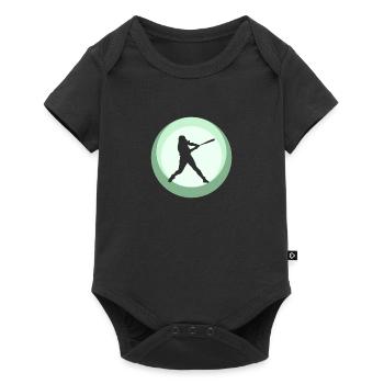 Softball Spieler Pitcher Softballschläger - Baby Premium Kurzarmbody - Schwarz - Vorne