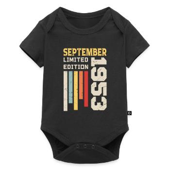 Septembre 1953 Cadeau anniversaire Septembre 1953 - Body à manches courtes Premium Bébé - noir - Devant