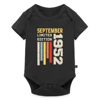 Septembre 1952 Cadeau anniversaire Septembre 1952 - Body à manches courtes Premium Bébé - noir - Devant