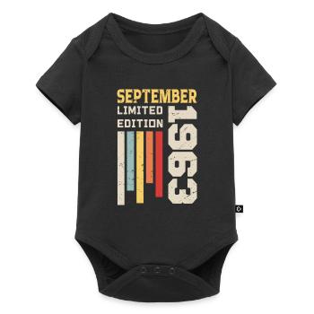 Septembre 1963 Cadeau anniversaire Septembre 1963 - Body à manches courtes Premium Bébé - noir - Devant