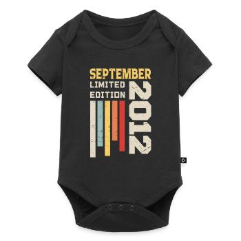 Septembre 2012 Cadeau anniversaire Septembre 2012 - Body à manches courtes Premium Bébé - noir - Devant