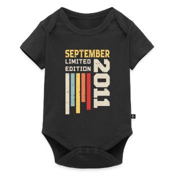 Septembre 2011 Cadeau anniversaire Septembre 2011 - Body à manches courtes Premium Bébé - noir - Devant