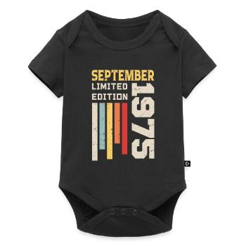 Septembre 1975 Cadeau anniversaire Septembre 1975 - Body à manches courtes Premium Bébé - noir - Devant