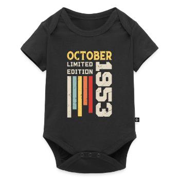 Octobre 1953 - Cadeau anniversaire Octobre 1953 - Body à manches courtes Premium Bébé - noir - Devant