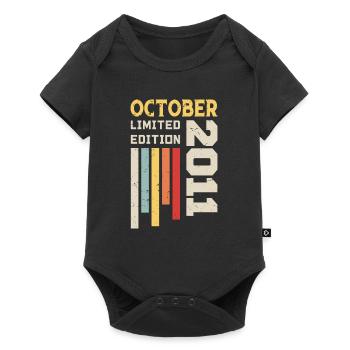 Octobre 2011 - Cadeau anniversaire Octobre 2011 - Body à manches courtes Premium Bébé - noir - Devant