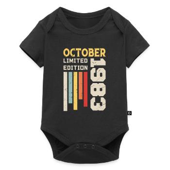 October 1983 - October 1983 Birthday Gift - Baby Premium short-sleeve bodysuit - black - Front