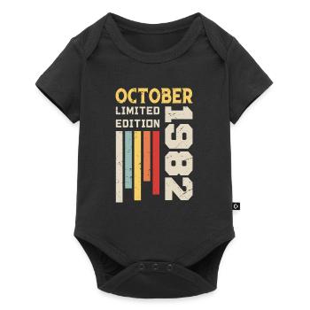 October 1982 - October 1982 Birthday Gift - Baby Premium short-sleeve bodysuit - black - Front