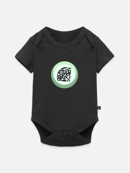Käse Burger Feinschmecker - Baby Premium Kurzarmbody - Schwarz