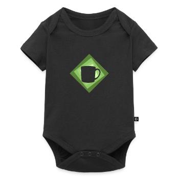 Kaffee Kaffeetasse Kaffee - Baby Premium Kurzarmbody - Schwarz - Vorne