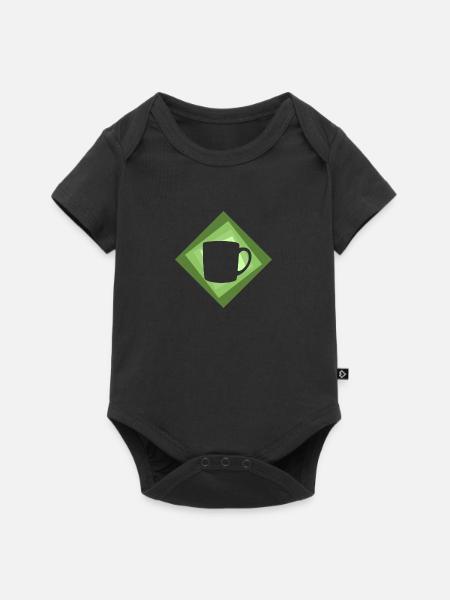 Kaffee Kaffeetasse Kaffee - Baby Premium Kurzarmbody - Schwarz