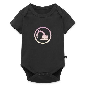 Excavator Driver Excavator Construction Worker - Baby Premium short-sleeve bodysuit - black - Front