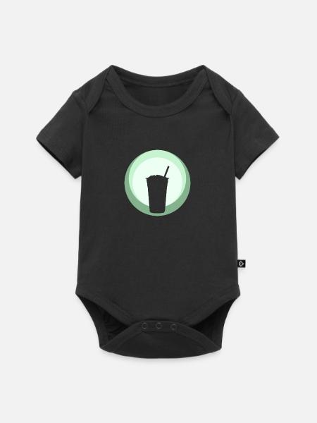Tee Bubble Tea Bubble - Baby Premium Kurzarmbody - Schwarz