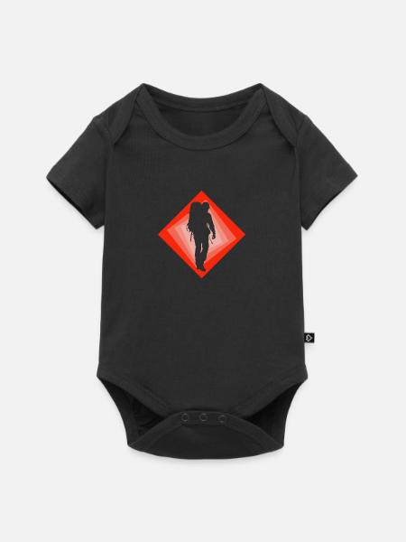 Backpacker Wandern Wanderer - Baby Premium Kurzarmbody - Schwarz