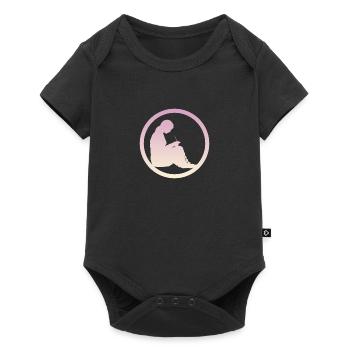 Crochet Crochet Wool - Baby Premium short-sleeve bodysuit - black - Front
