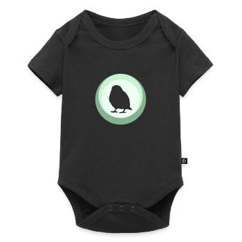Vogel Wellensittich Vogel Abbildung - Baby Premium Kurzarmbody - Schwarz - Vorne