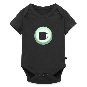 Kaffee Koffein Kaffeetasse - Baby Premium Kurzarmbody - Schwarz - Vorne