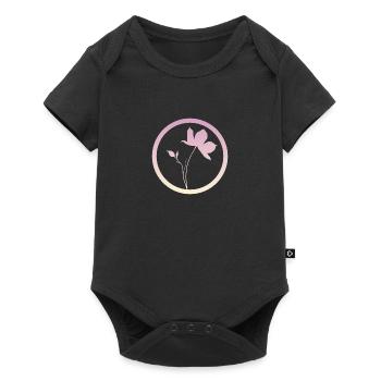 Botanical Flora Plants - Baby Premium short-sleeve bodysuit - black - Front