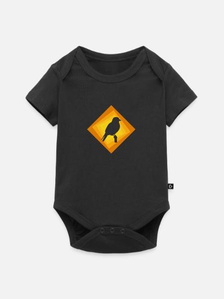 Sittich Vogel Vogel Abbildung - Baby Premium Kurzarmbody - Schwarz