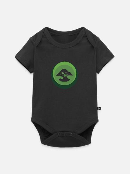 Bomen, Boom, Boom - Premium babyrompertje met korte mouwen - zwart