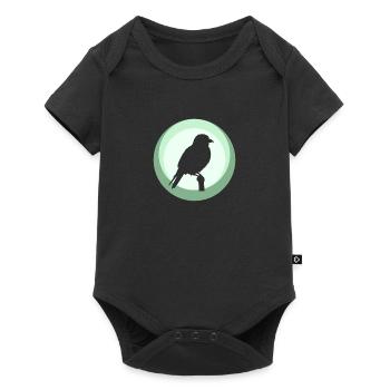 Sittich Vogel Abbildung Vögel beobachten - Baby Premium Kurzarmbody - Schwarz - Vorne